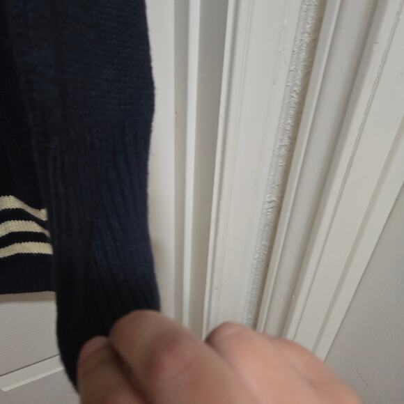 Rokoko Navy Striped Hem Sweater Dress Size Small - Picture 6 of 8